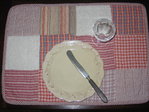 Tischset gequiltet, Carreaux