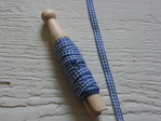 Geschenkband blau-weiß kariert (5mm), 5m