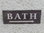 Metallschild "Bath"