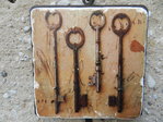 Marmorhaken groß, antike Schlüssel