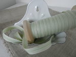 Baumwollband apfelgrün-natur 1m, IbLaursen